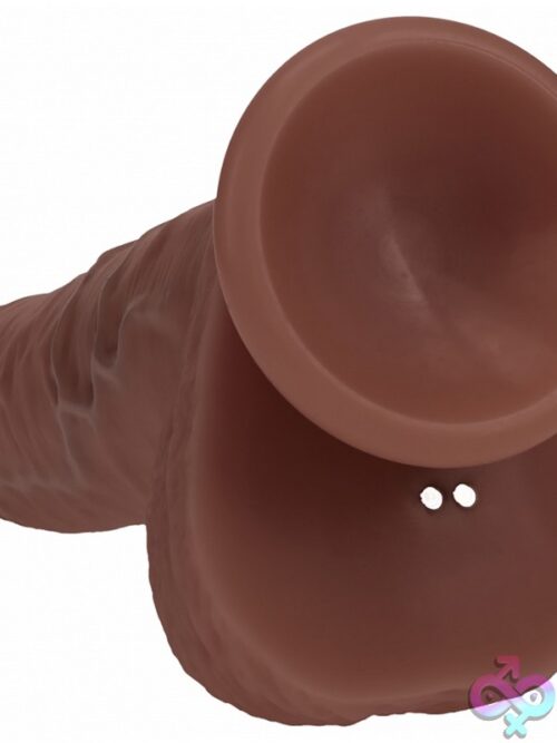 Realrock Dual Layered Realistic Vibrating Thrusting Dildo With Balls 8&Quot; - Image 3