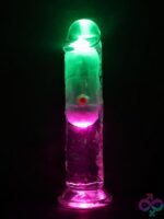 RealRock LED Vibrating Dildo 6 Inch – Clear - Image 2