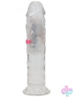 RealRock LED Vibrating Dildo 6 Inch – Clear - Image 3