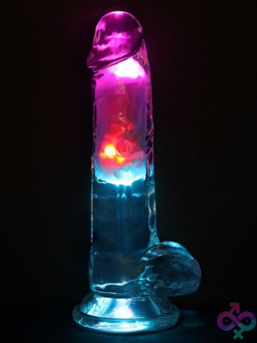Realrock Led Vibrating Dildo With Balls 7&Quot; – Clear - Image 2