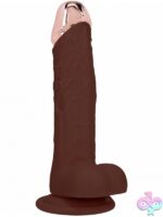 RealRock Metalhead Vibrating Realistic Dildo with Balls 8" Brown - Image 2