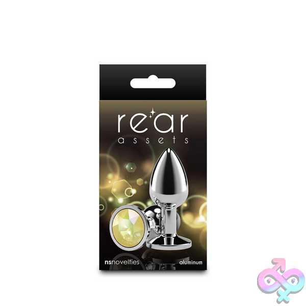 Discreet-Toys-Rear-Assets-Silver-Medium-Yellow-Gem-Nsn-0970-19 Rear Assets Silver Medium Yellow Gem - Image 1