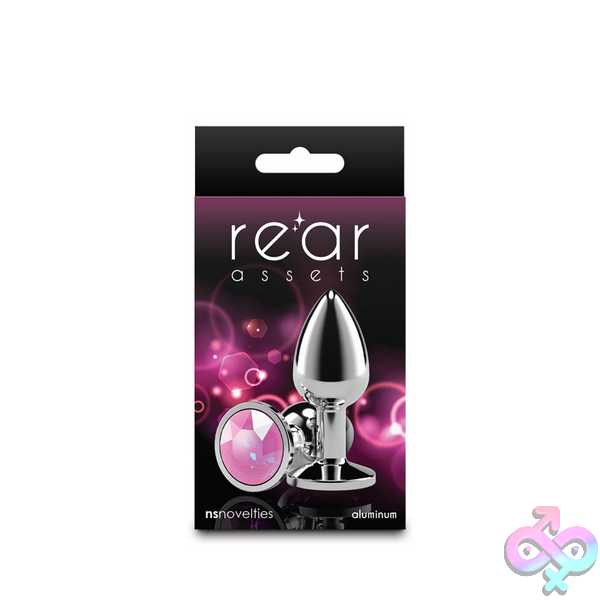 Discreet-Toys-Rear-Assets-Silver-Small-Pink-Gem-Nsn-0970-04 Rear Assets Silver Small Pink Gem - Image 1