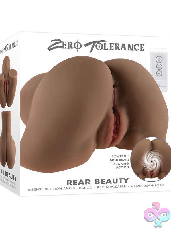 Discreet-Toys-Rear-Beauty-Dark-Nu-Ze-Rs-1768-2 Life-Size Dual-Channel Beige Stroker With Remote Control By Zero Tolerance Toys