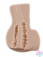 Rear Beauty Light Dual-Channel Vibrating Stroker – Beige - Image 3