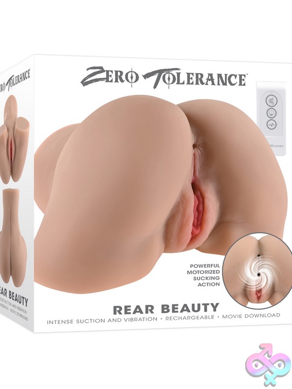 Discreet-Toys-Rear-Beauty-Light-Nu-Ze-Rs-1751-2 Lifelike Dual-Channel Vibrating Stroker In Beige With Remote Control By Zero Tolerance Toys