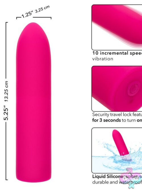 Rechargeable Classic Chic Mini – Pink Silicone Bullet Vibrator - Image 3