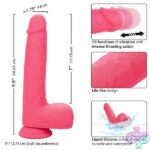 Rechargeable Rumbling and Thrusting Silicone Studs - Pink - Image 4