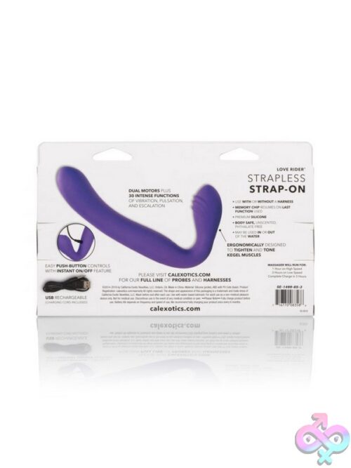 Rechargeable Silicone Strapless Strap-On Purple - Image 2