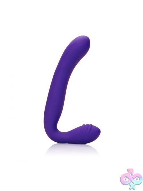 Rechargeable Silicone Strapless Strap-On Purple - Image 3