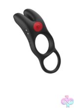 Red Dot Vibrating Cock Ring V1 With Remote - Black/red - Image 2
