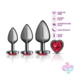 Red Heart Gem Anal Trainer Kit - Gunmetal - Image 2
