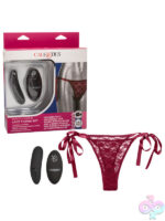 Burgundy Lace Thong With Remote Control - Image 8