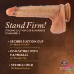Renaissance - Davinci - 8 Inch Sliding Foreskin Dildo With Squeezable Balls - Tan