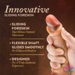 Renaissance - Davinci - 8 Inch Sliding Foreskin Dildo With Squeezable Balls - Tan - Image 3