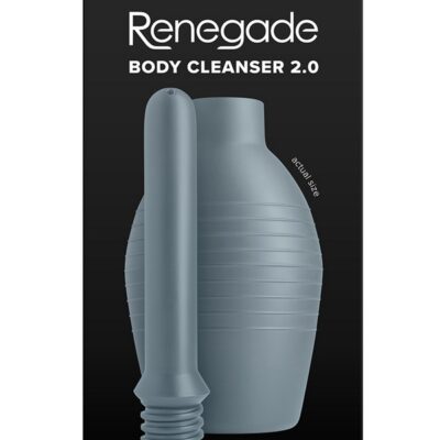 Gray silicone intimate hygiene bulb cleanser with anti-backflow nozzle by Ns Novelties