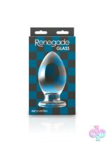 Oversized clear borosilicate glass Bishop anal toy by Ns Novelties