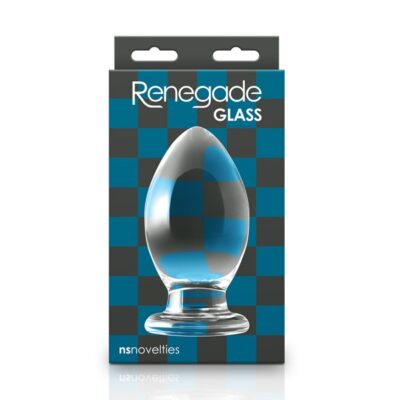 Oversized clear borosilicate glass Bishop anal toy by Ns Novelties