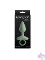 Renegade Orion vibrating plug in sage green body-safe silicone by Ns Novelties
