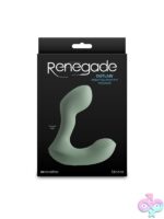 Renegade Outlaw dual-motor prostate massager in sage green silicone by Ns Novelties