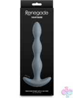 Renegade Vantage vibrating anal beads in gray silicone by Ns Novelties