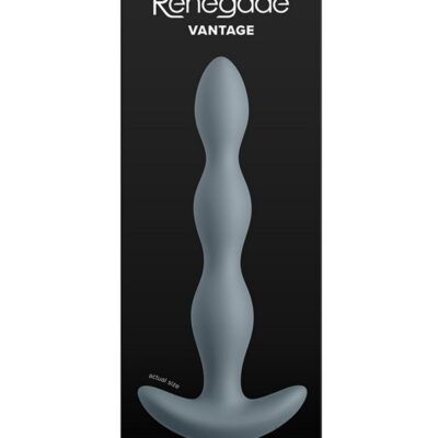 Renegade Vantage vibrating anal beads in gray silicone by Ns Novelties