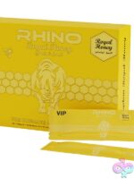 Rhino 69 Royal Honey 15-count retail display in yellow packaging by Doc Johnson