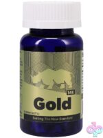 Rhino Gold 14K individual bottle capsules 6-count black packaging by Doc Johnson