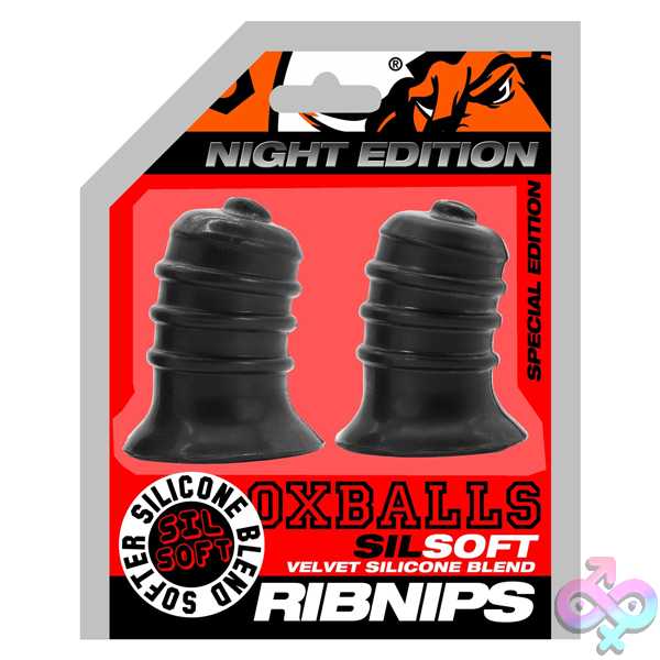 Discreet-Toys-Ribnibs-Curved-Springy-Ribbed-Nipsuckers-Black-Ox-111-Ngt Ribnibs Curved Springy-Ribbed Nipsuckers - Black - Image 1