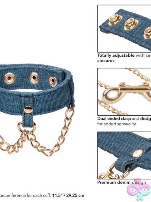 Ride 'Em Premium Denim Ankle Cuffs – Blue - Image 3