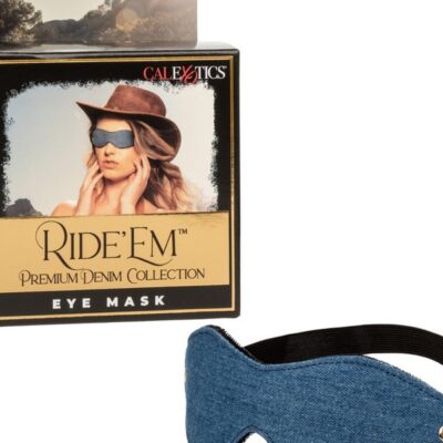 Double-padded blue denim blindfold eye mask by California Exotic Novelties