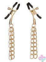 Ride 'Em Premium Denim Collection Nipple Clamps – Gold - Image 2