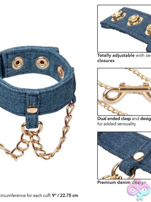 Ride 'Em Premium Denim Collection Wrist Cuffs - Image 3