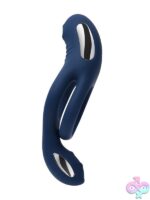 Ring Around The Rosy Dual-Motor Vibrating C-Ring in Blue - Image 2