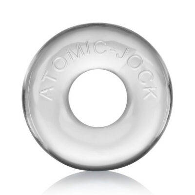 Ringer 3 Pack Do Nut cock rings by Oxballs in clear phthalate-free FLEXtpr