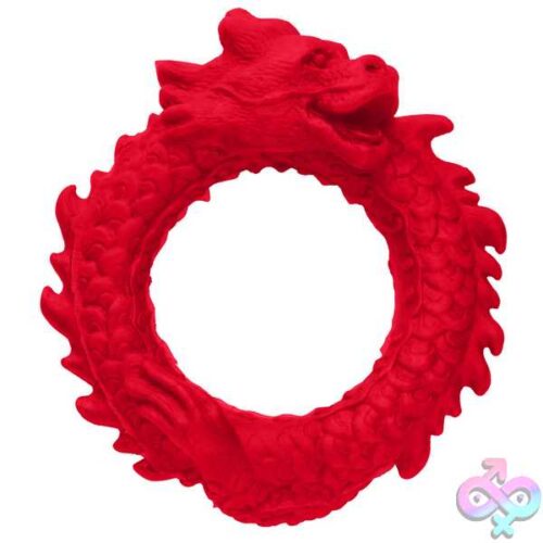 Rise Of The Dragon Silicone Cock Ring - Red - Image 6