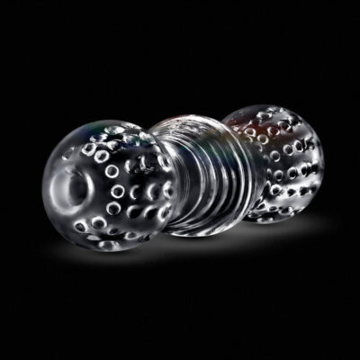 Feelz Clear stroker masturbation sleeve by Blush — transparent 3-chamber texture toy