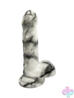 Rock Cocks Pegasus Marble Dildo 6" – Gray Silicone - Image 2
