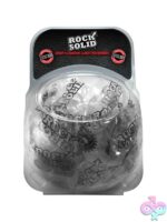 Black 2-pack c-ring set with smooth classic and textured nub rings by Rock Solid