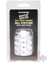 Flexible stackable clear ball stretcher multi-ring system by Doc Johnson