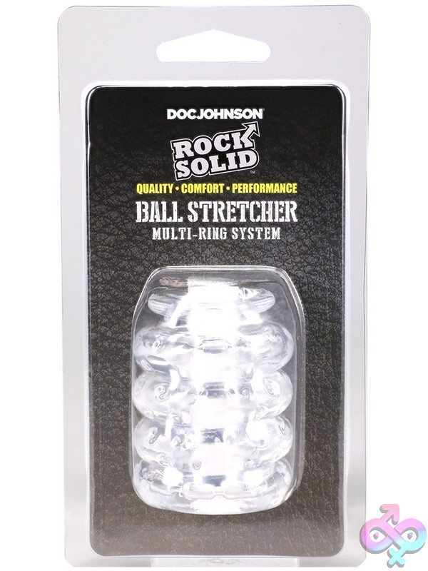 Discreet-Toys-Rock-Solid-Ball-Stretcher-Multi-Ring-System-Clear-Nu-Dj3701-33Cd Flexible Stackable Clear Ball Stretcher Multi-Ring System By Doc Johnson