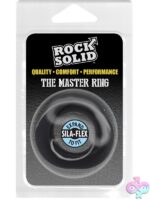 One-size soft silicone cock ring in black by Rock Solid