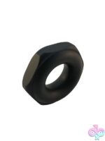 Rock Solid Nutt Silicone Cock Ring – Black - Image 2