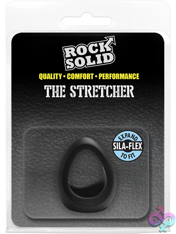 Discreet-Toys-Rock-Solid-Stretcher-Black-Nu-Dj3700-54Cd Dual-Purpose Black Cock Ring And Ball Stretcher By Rock Solid
