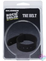 Belt-style adjustable black silicone c-ring with five notch settings by Rock Solid