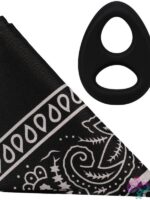 Rock Solid The Code Silicone C-Ring With Bandana – Black - Image 2
