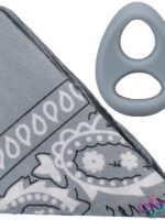 Rock Solid The Code Silicone C-Ring With Bandana – Gray & Black - Image 2