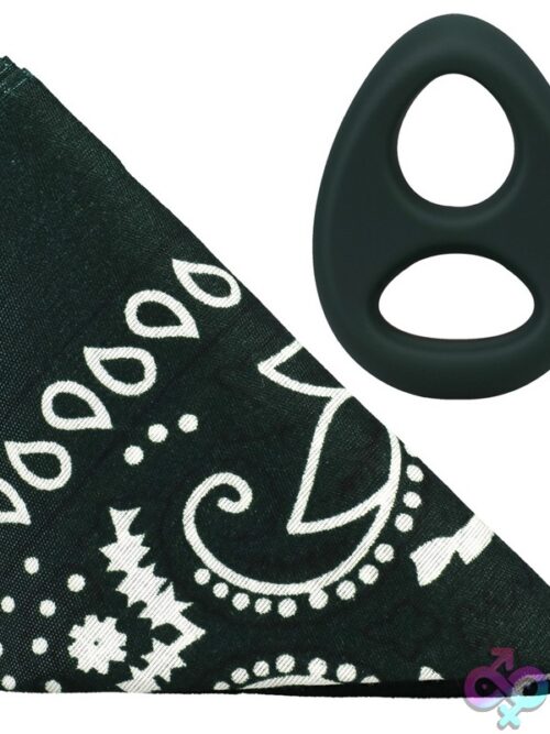 Rock Solid The Code Silicone C-Ring With Bandana – Hunter Green &Amp; Black - Image 2