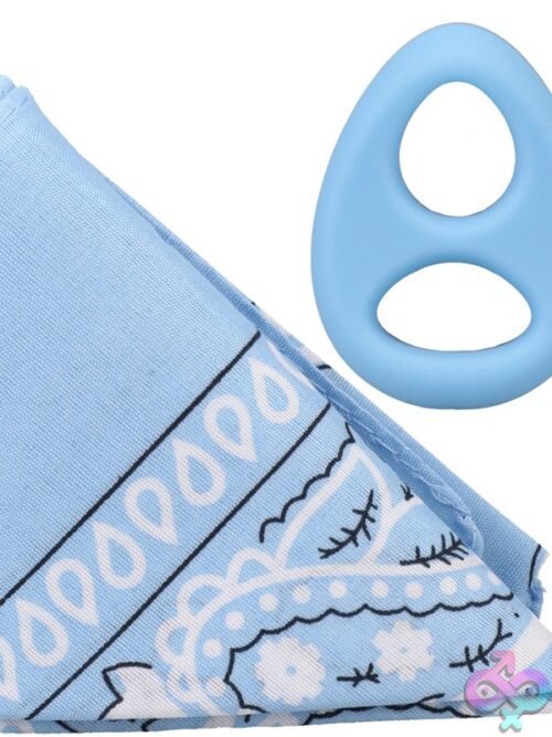 Rock Solid The Code Silicone C-Ring With Bandana Light Blue &Amp; Black - Image 2