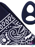 Rock Solid The Code Silicone C-Ring With Bandana – Navy Blue & Black - Image 2